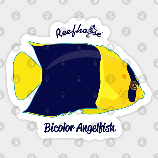 Bicolor Angelfish Sticker by Reefhorse